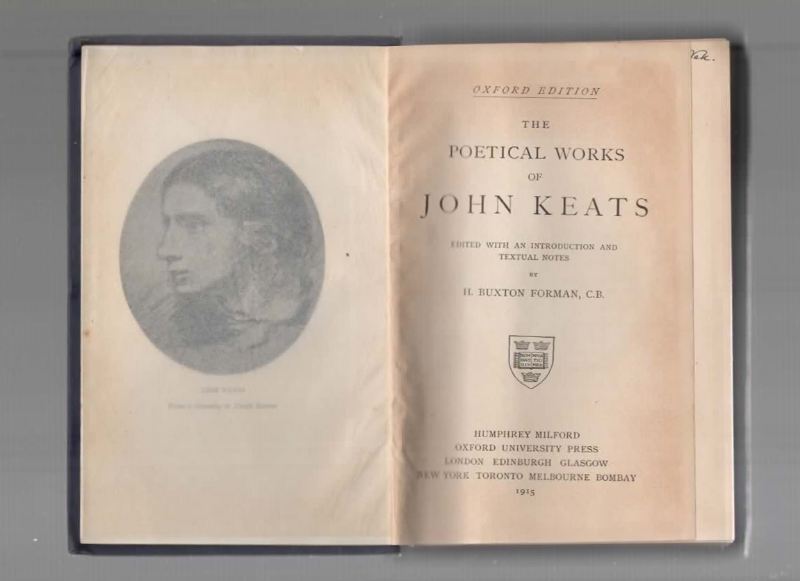 The poetical works of John Keats