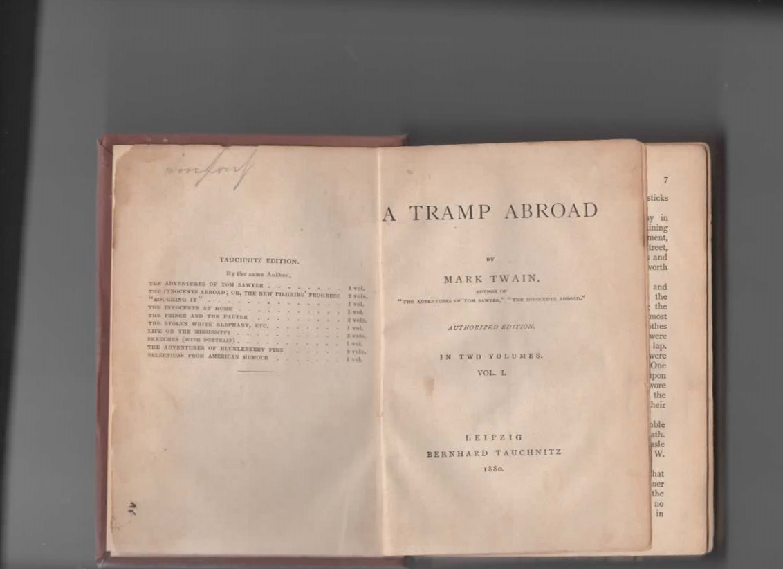 A Tramp Abroad by Mark Twain